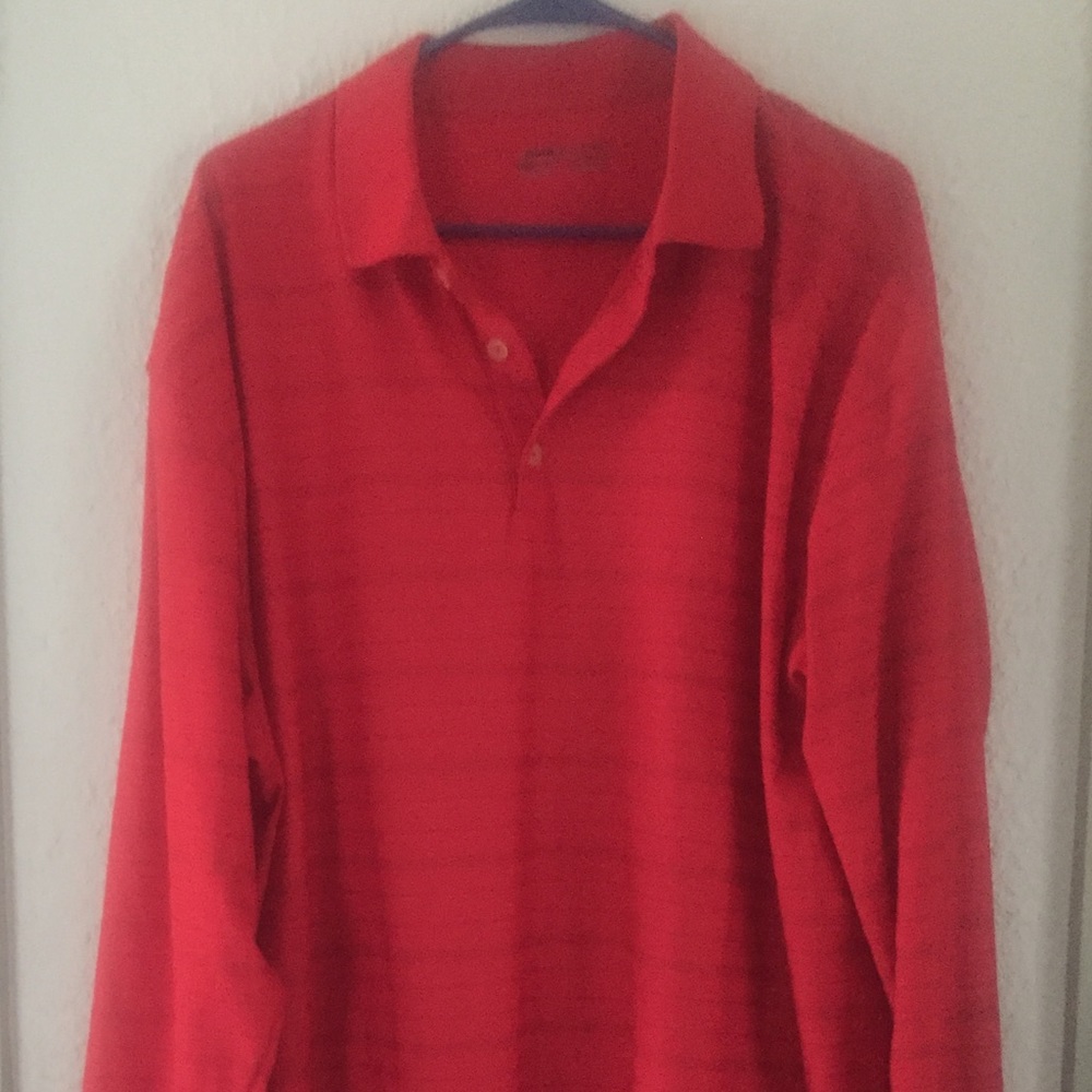 Nike Dry Fit 2XL Long Sleeve Collared Golf Shirt